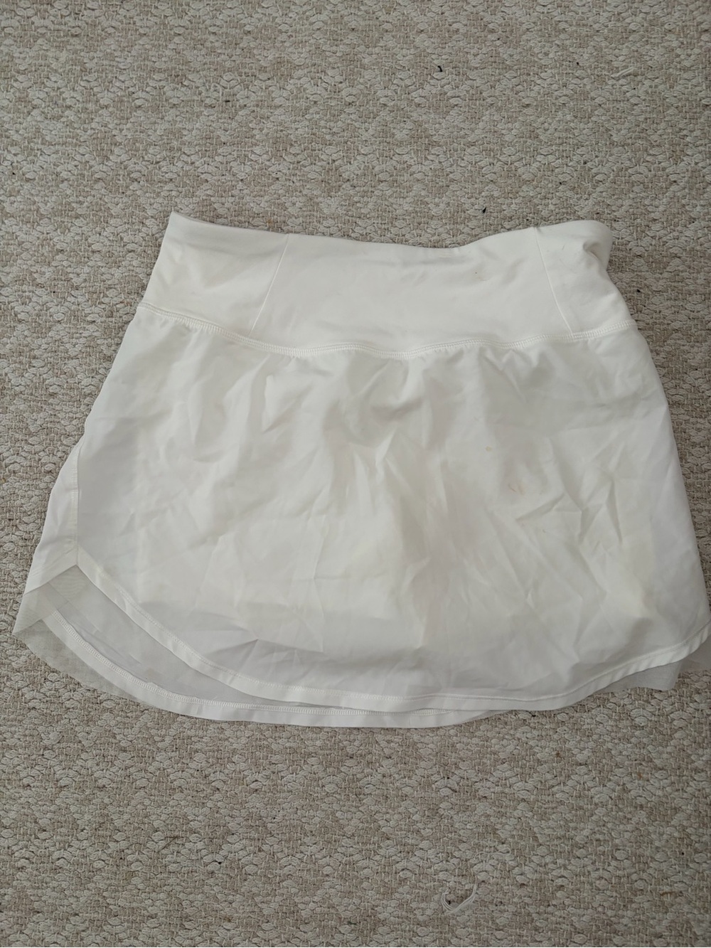 Classic White Mini Skirt with Layered Hem